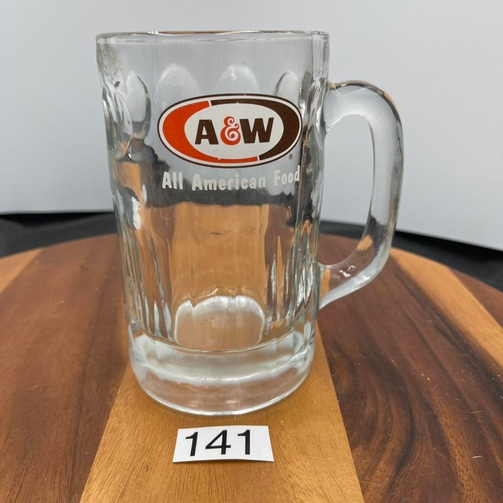 Vintage A‎ & W Rootbeer Glass Mug Cup 14 Fluid Ounce 6" Tall Heavy Collectible